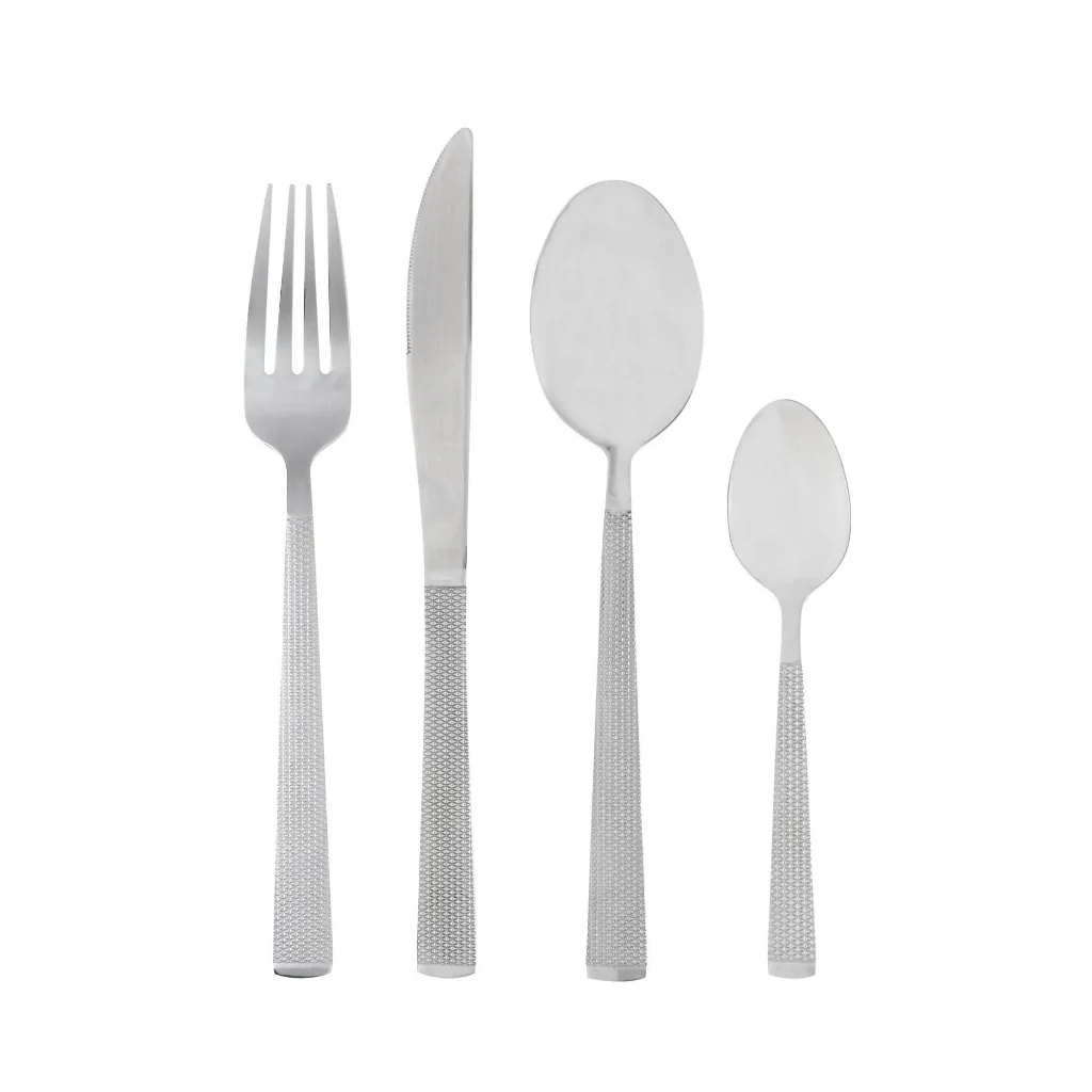 Faqueiro 16 Peças de Aço Inox Premium Santorini Prata - Lyor