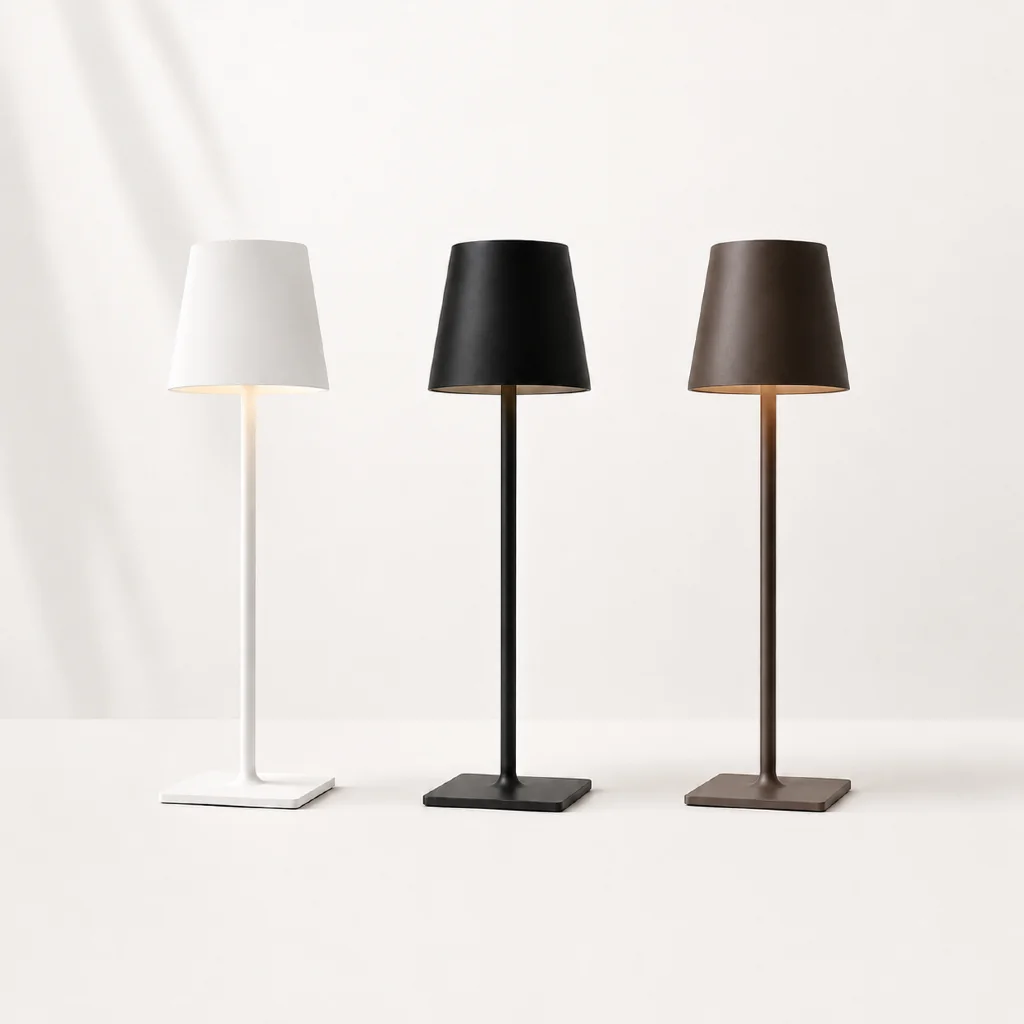 Luminária Abajur Sem Fio Recarregável, Portátil, Sistema Touch Screen, 3 Diferentes Tons de Luz, DimmerAcompanha CaboUSB