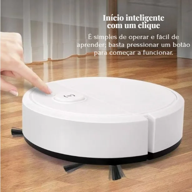 Robô Aspirador 3 em 1 Varre, Aspira e limpar  - Limpeza Automática Inteligente e Silenciosa