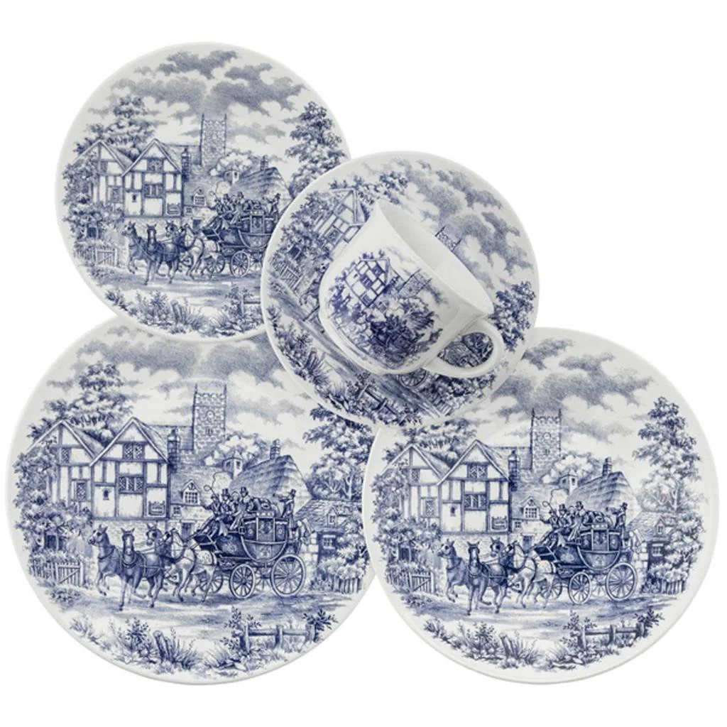 Aparelho de Jantar Oxford Donna Cena Inglesa 20 Peças Porcelana Completo