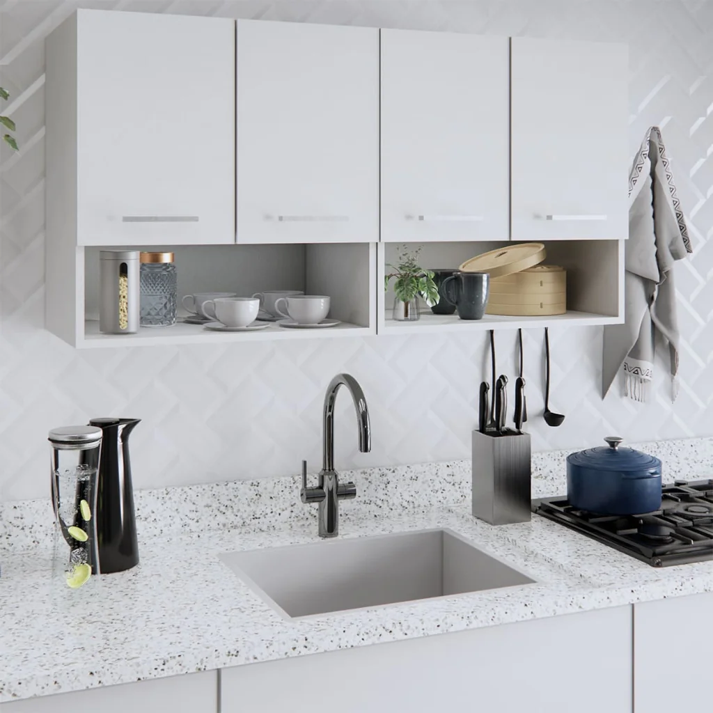 Armário Aéreo Cozinha 3 ou 4 Portas Multiuso Modular com Nicho Móveis Bonatto