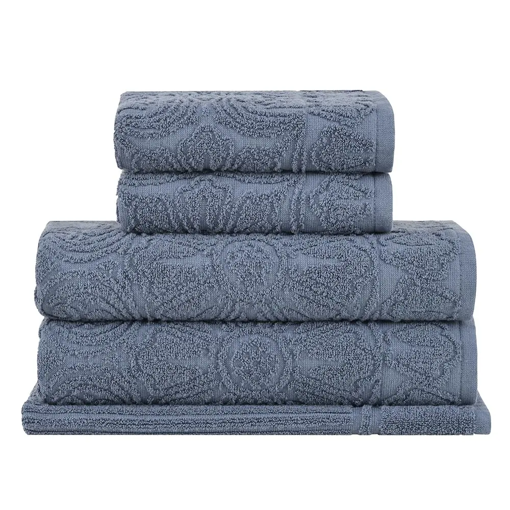 Buddemeyer Jogo de toalhas Florentina Extra Soft Banho Azul 5 peças