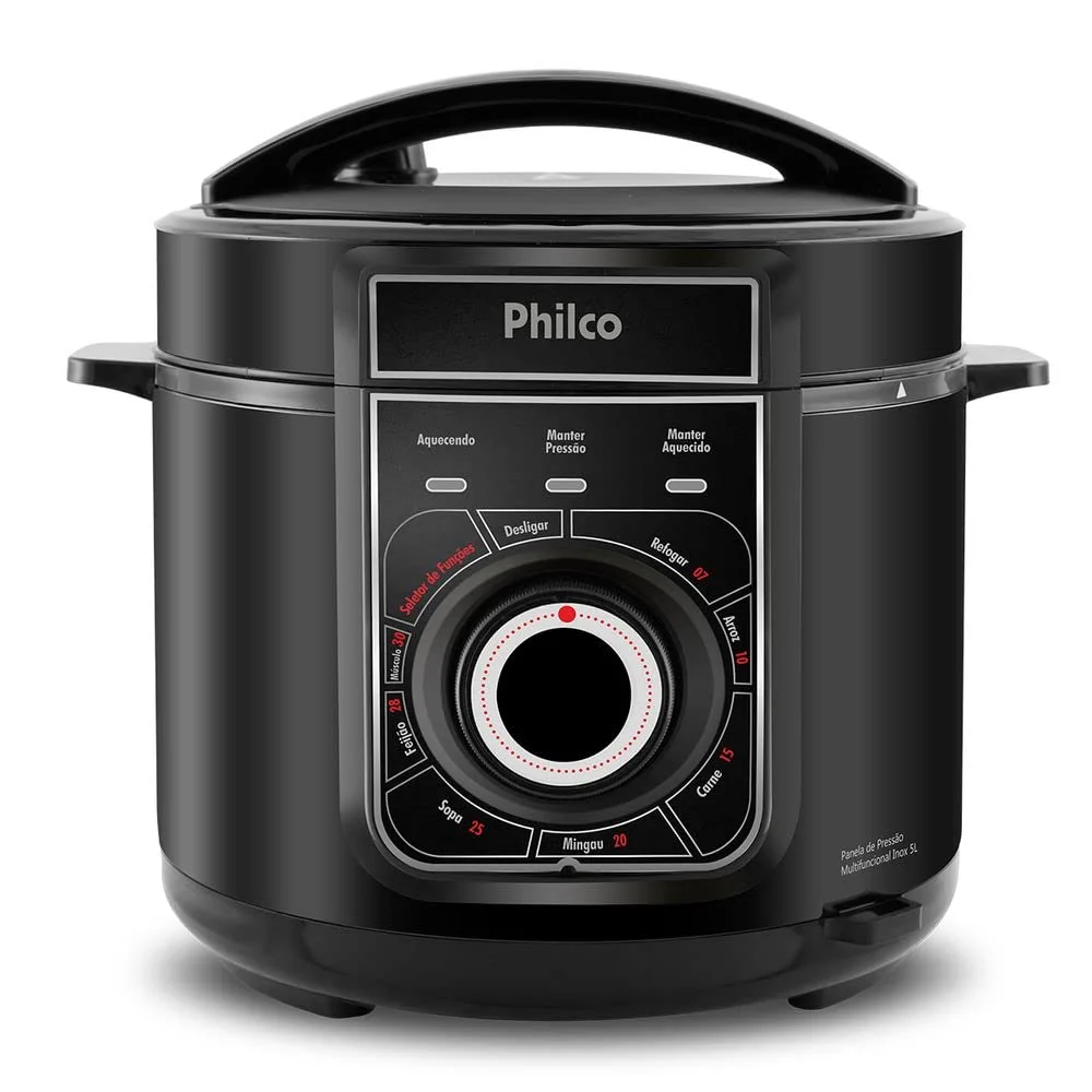 Panela de PRESSÃO Multifuncional Inox 127V Philco Preto