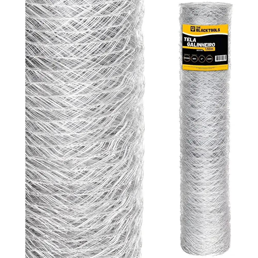 Tela Galvanizada Galinheiro 1,50x50metros Fio 23 Horta Tela
