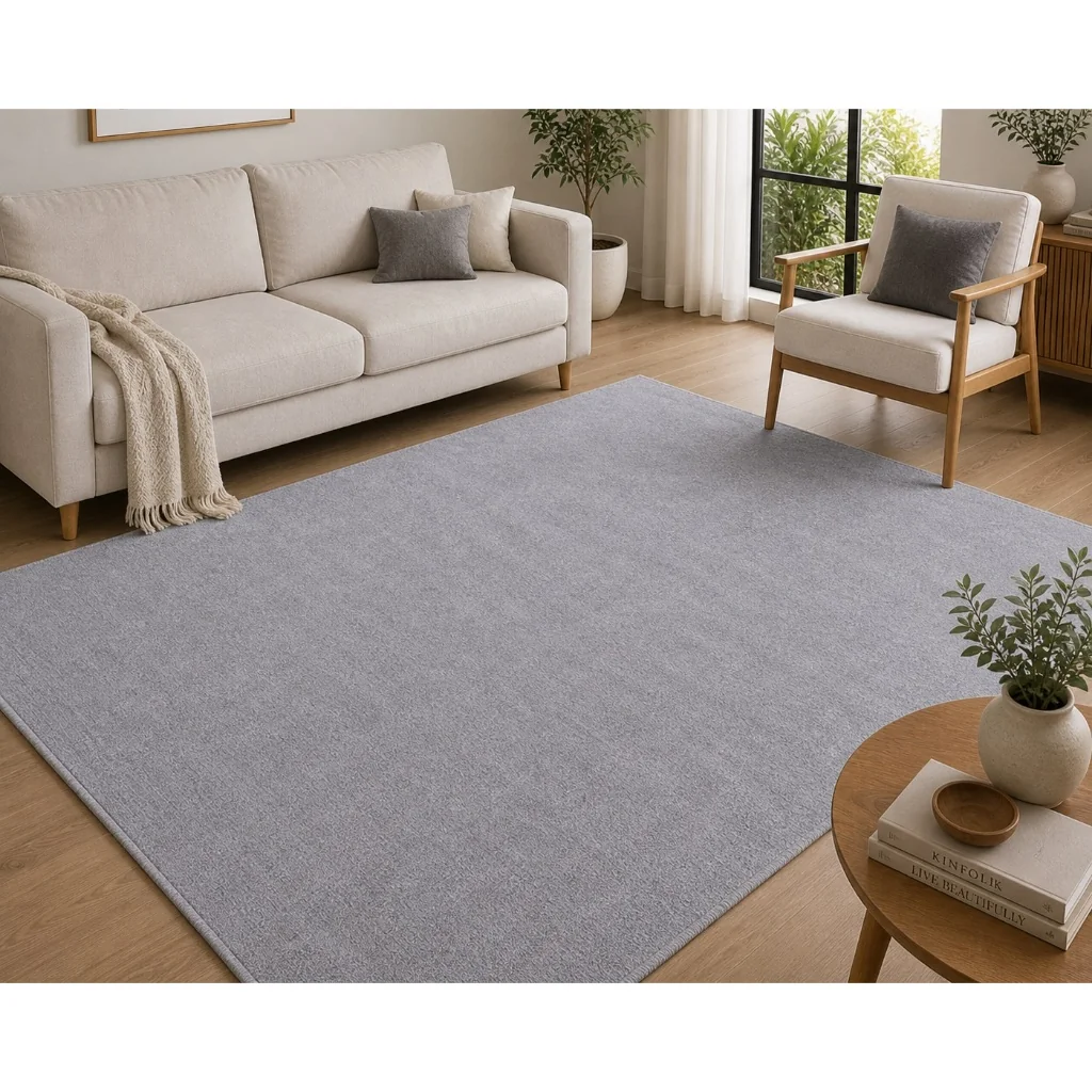 Tapete Jacquard Cinza Ardósia Sala Quarto Escritório Com Antiderrapante Boho Decorativo Sofisticado