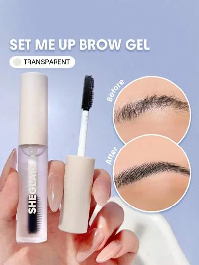 SHEGLAM Set Me Up Brow Gel Long Lasting Waterproof Clear Eyebrow Gel Long Wear Smudge-Proof Hidratante Sobrancelha Maquiagem Natal Sobrancelha