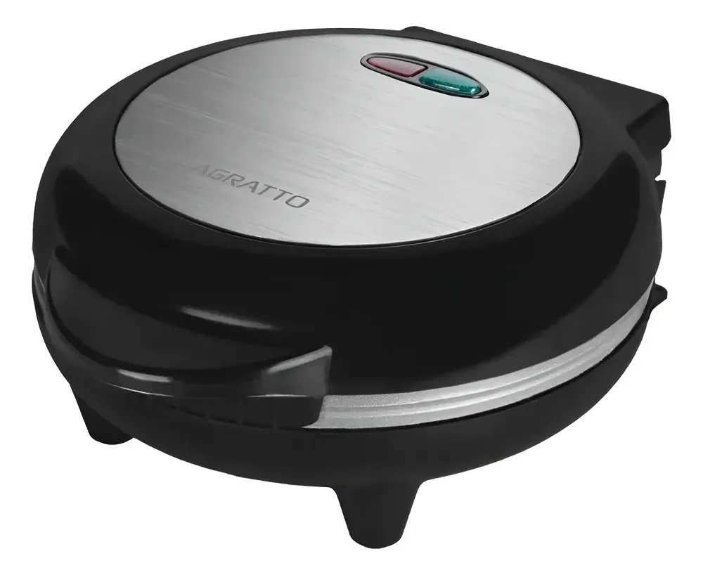 Omeleteira Antiaderente Elétrica Dupla 800W Mr. Cheff Redonda Preta 220V Agratto Aoip01i-02