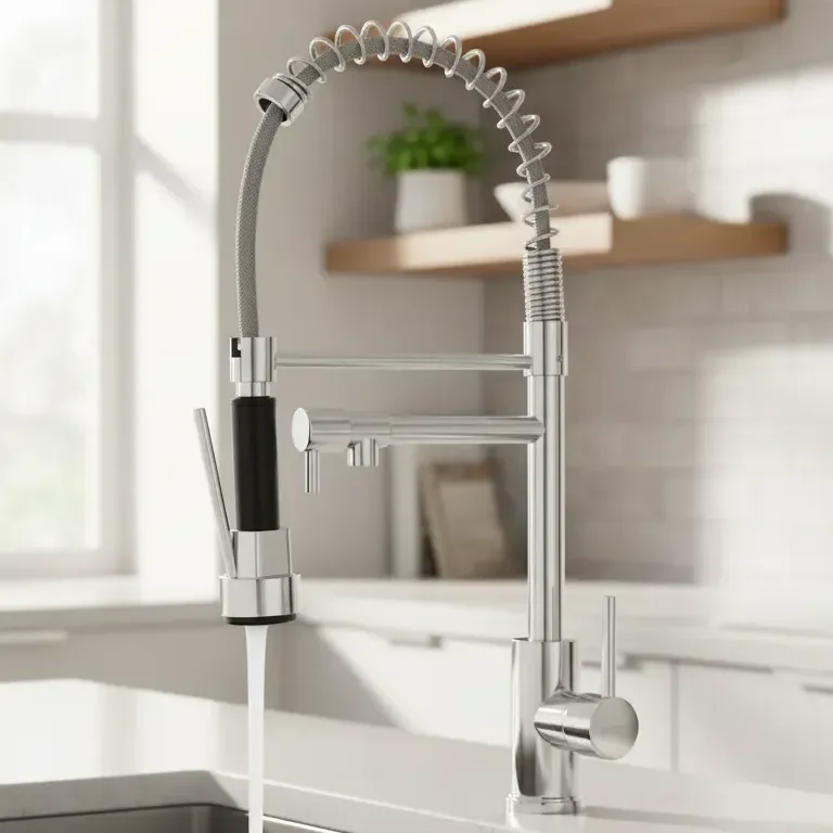 Torneira Gourmet 50cm Com Misturador Monocomando Cromada De Prateado Brilhante