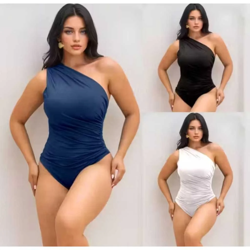 Kit Body Feminina Suplex Mula Manca Regata Com Forro um Ombro Só Tendencia Novidade Hypado