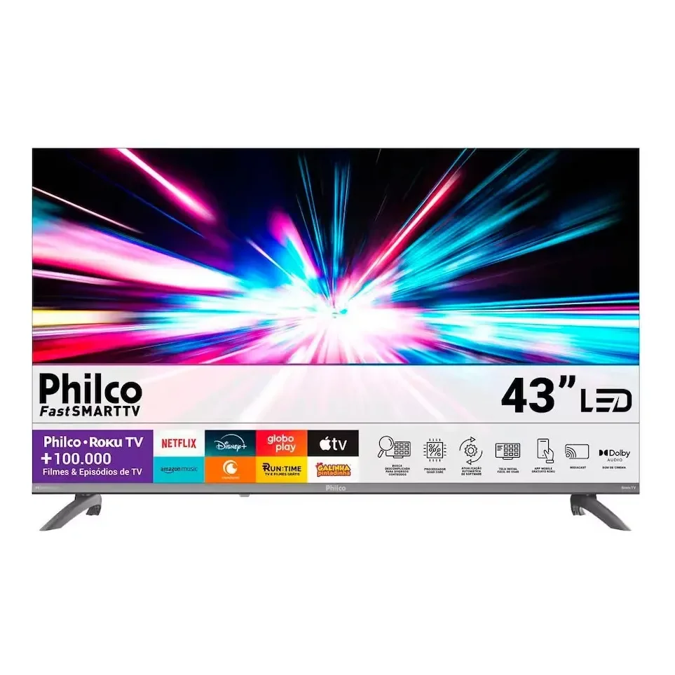 Smart Tv 43 Full Hd P43cra Roku Tv Hdr10 Dolby Philco