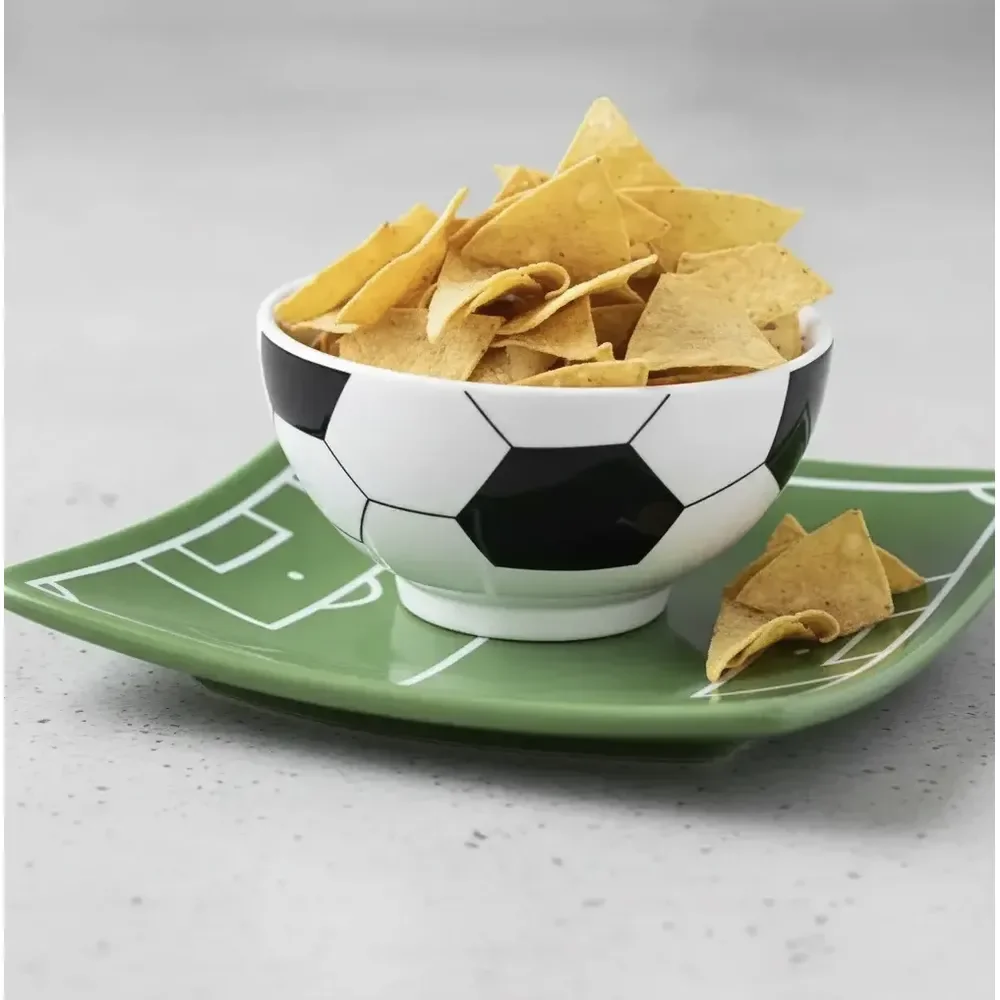 Conjunto De 2 Travessas E 2 Bowls Cerâmica Copa 2026