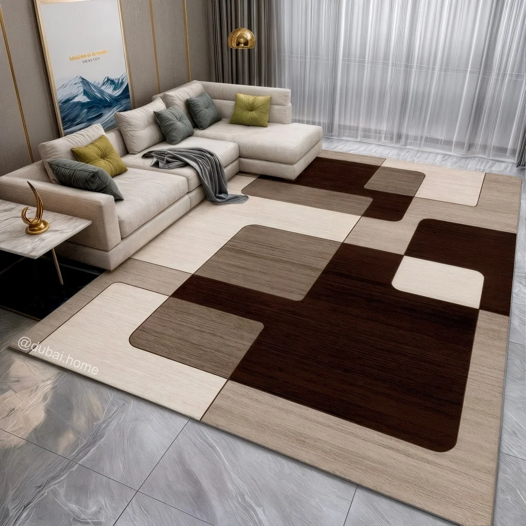 Tapete Estampado Belga Antiderrapante 1,50m x 1,00m Para Sala Quarto - Coleção Exclusiva