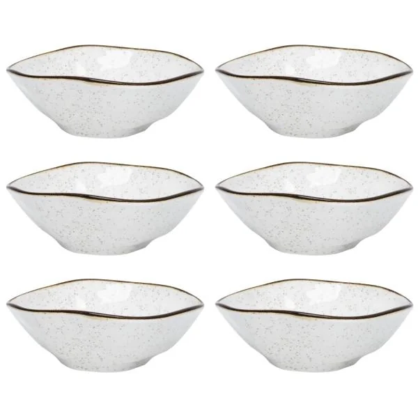 Jogo 6 Tigelas Ryo Maresia 500ml Cumbuca Bowl Cereais Oxford Porcelana