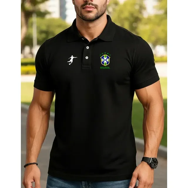 Camisa Gola Polo Masculino Brasil Torcedores Premiun