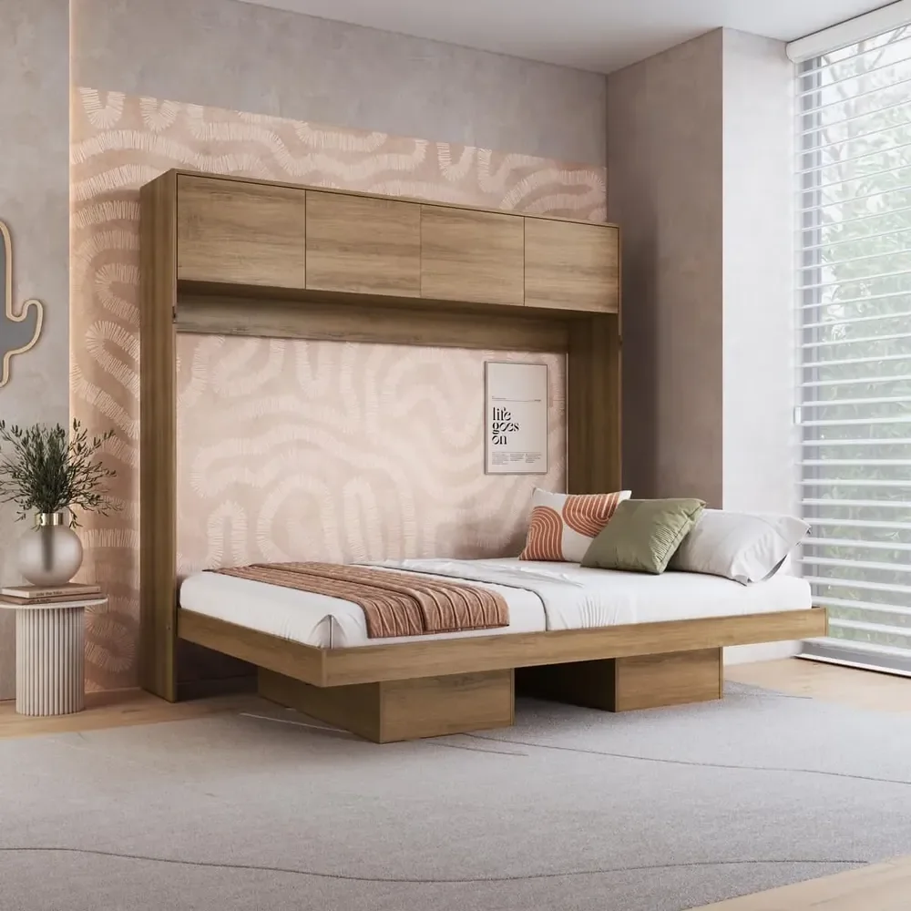 Cama Casal Articulável Horizontal Com Portas 140 Hg Mel