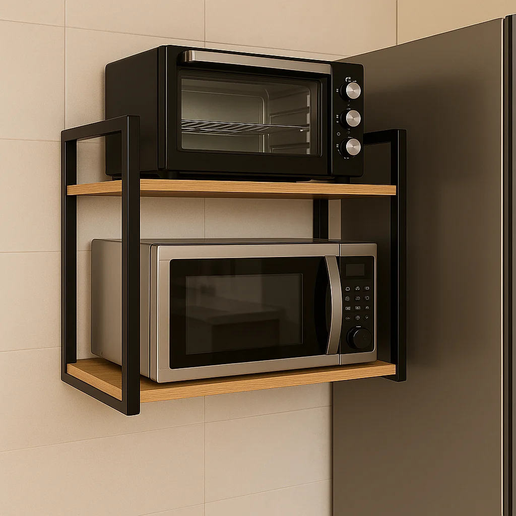 Suporte para Microondas Forno Eletrico Air Frier impressora Prateleira de Parede Nicho Industrial