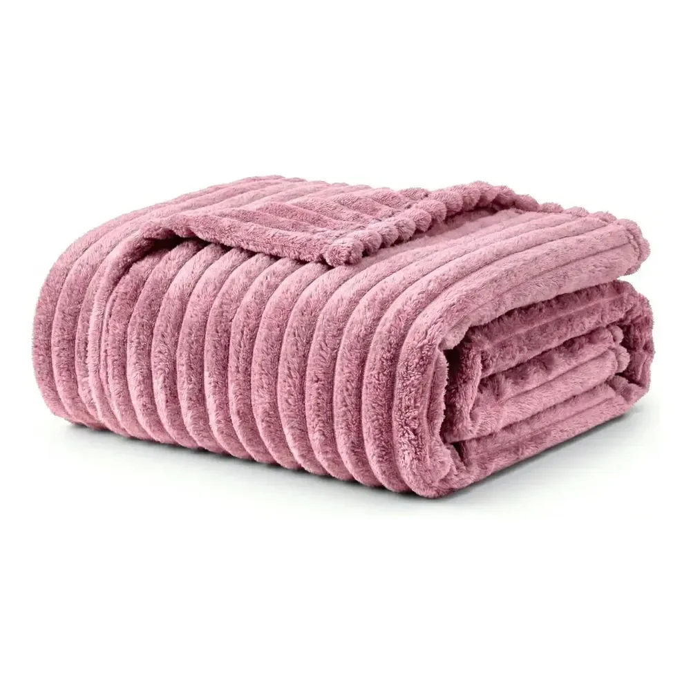 Cobertor Manta Microfibra Casal Fleece Soft Macio Inverno 800 G Rosa