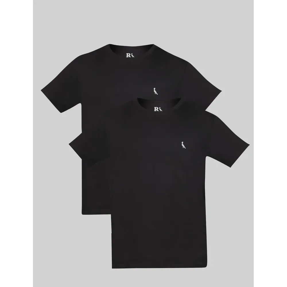 Kit Duas Camisetas Regular Essence Reserva Preto/preto Liso M Lisa