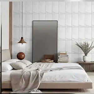 Lehmox Kit 10 Placa Adesiva Mármore 3d Autocolante 60×30 Cm Painel Revestimento Decorativo Lavável Para Parede [lyu] Branco