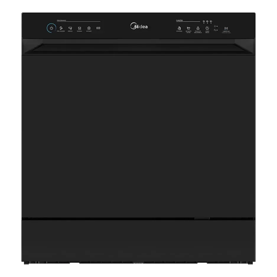 Lava Louças 8 Serviços Preta Touch Plus Midea Preto 127v