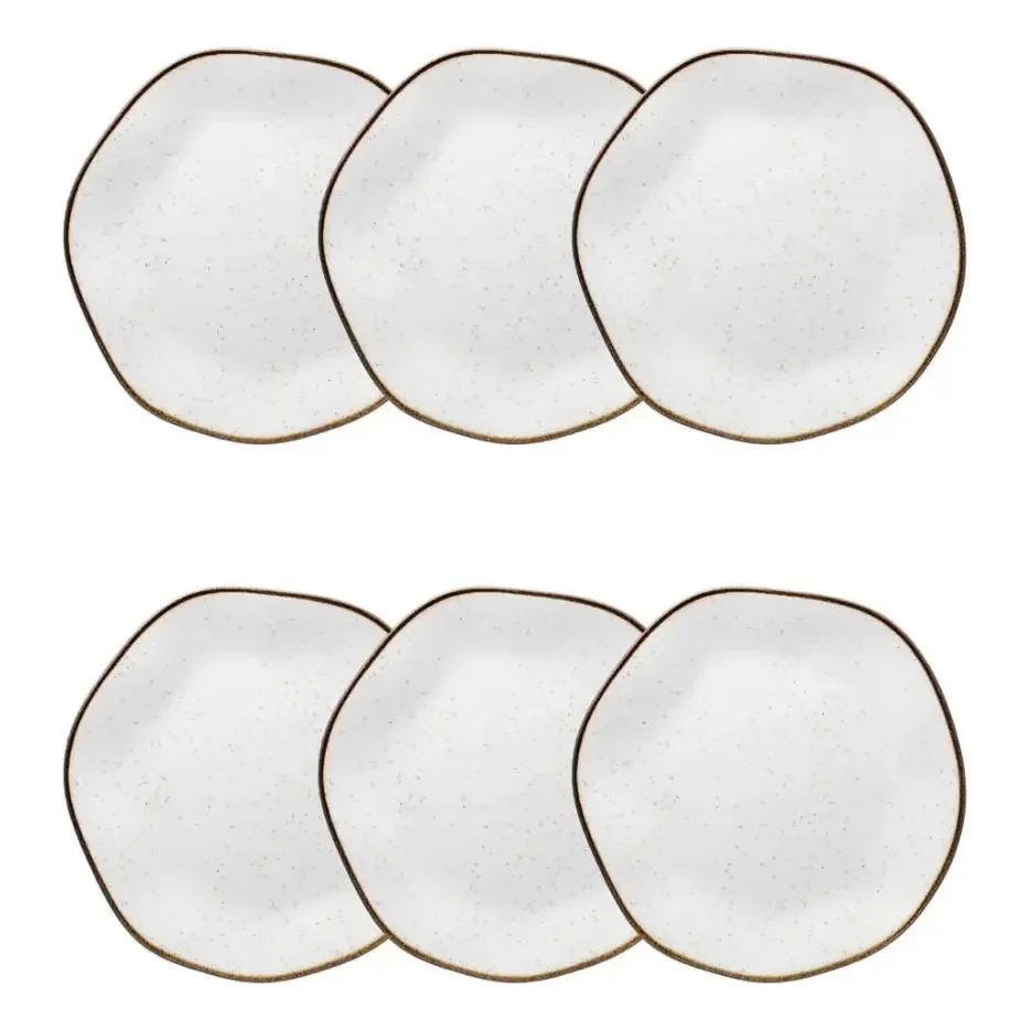 Conjunto De 6 Pratos Sobremesa 21,5cm Ryo Maresia