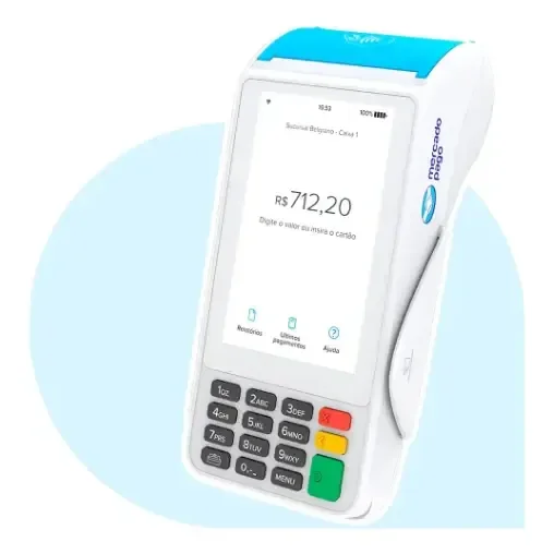 Mercado Pago Point Pro 3 Maquininha 4g C/ Tela Touch Vivo 127/220v Claro