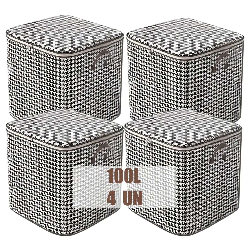 4pcs 100L 180L Organizador de Roupas Bolsa Resistente à Umidade e Insetos Grande Capacidade