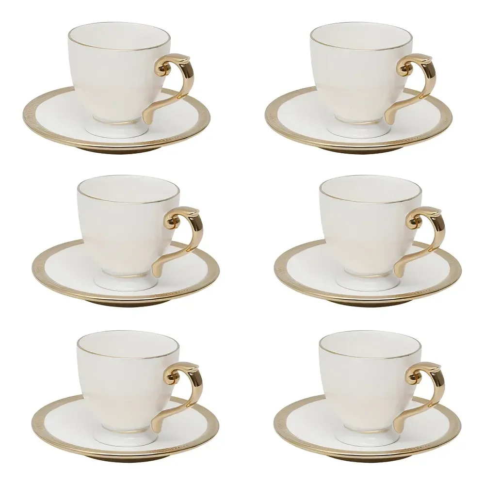 Jogo 6 Xícaras 90ml Para Café De Porcelana Paddy Wolff