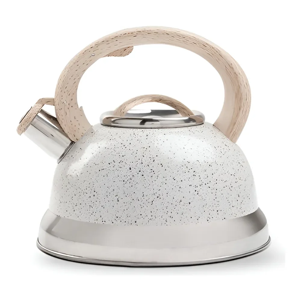 Chaleira Bule Alumínio C/ Apito Roma Vanilla Brinox 2,7 L