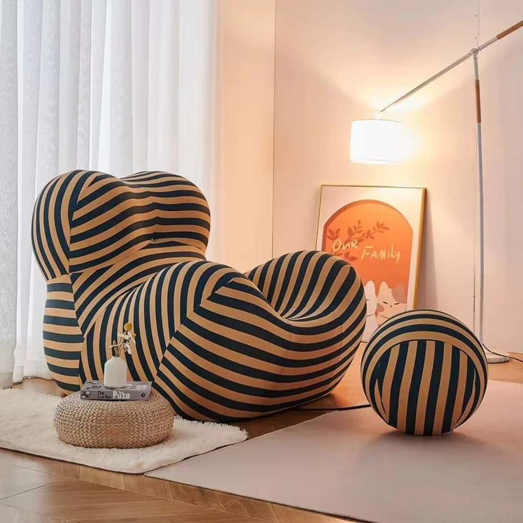 Sofá Confortável com Bola de Apoio Alta Resistência Inflável Reforçado Leve para Casa Sala Quarto Decoração