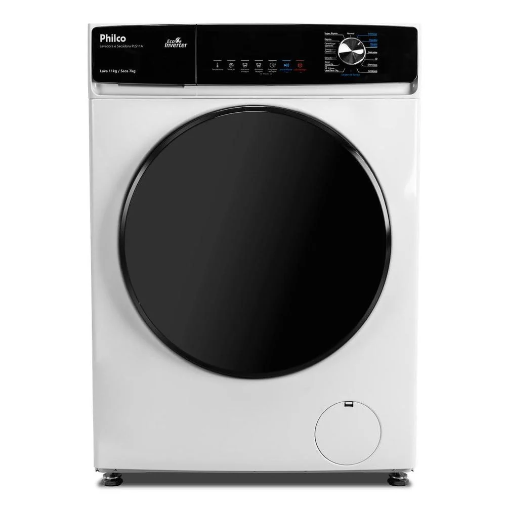 Lava e Seca Philco 11kg Pls11a Eco Invertplus 16 Programas Lavagem Branca 127v