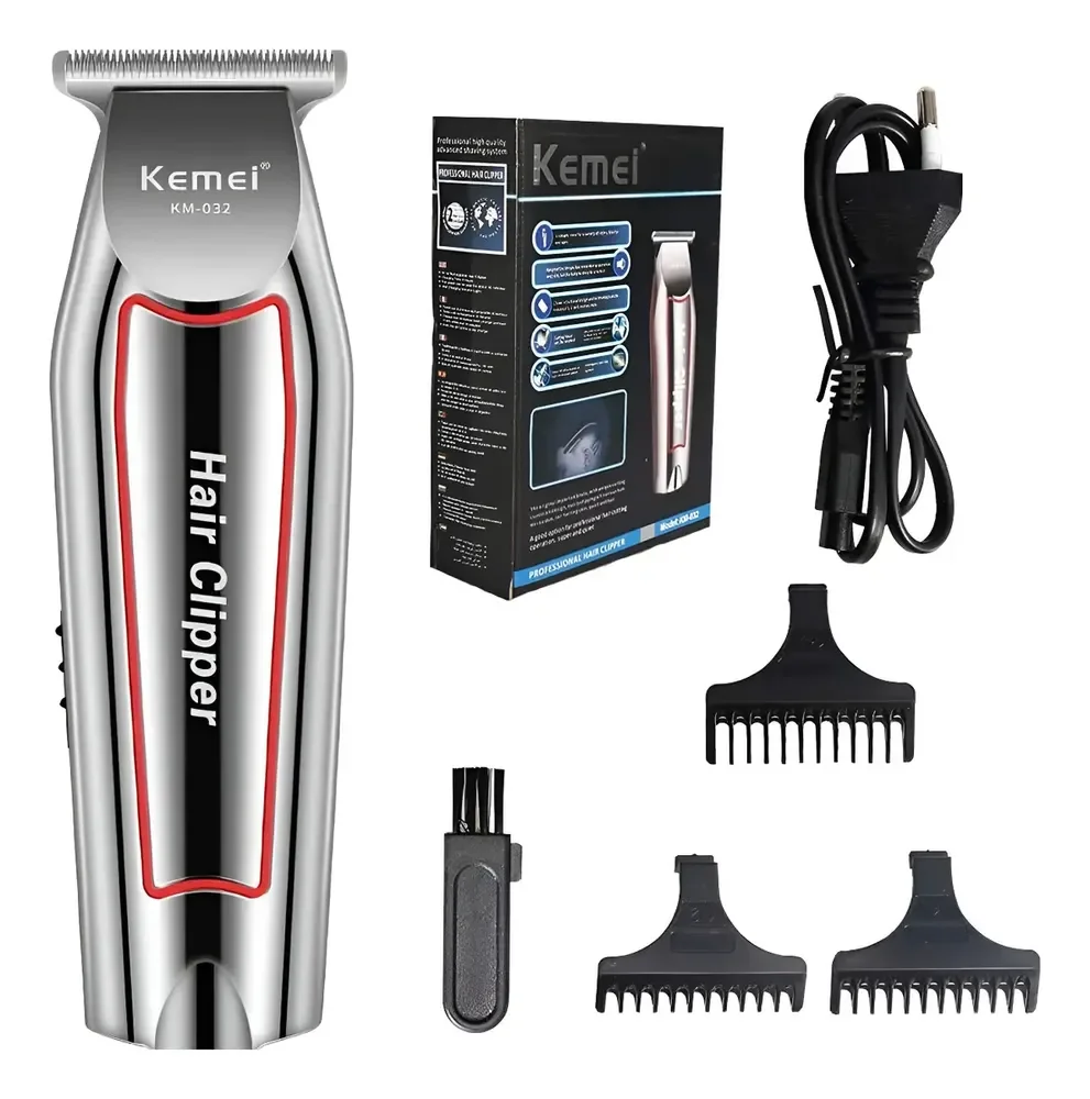 Máquina Acabamento Kemei KM-032 Barba Cabelo Bivolt