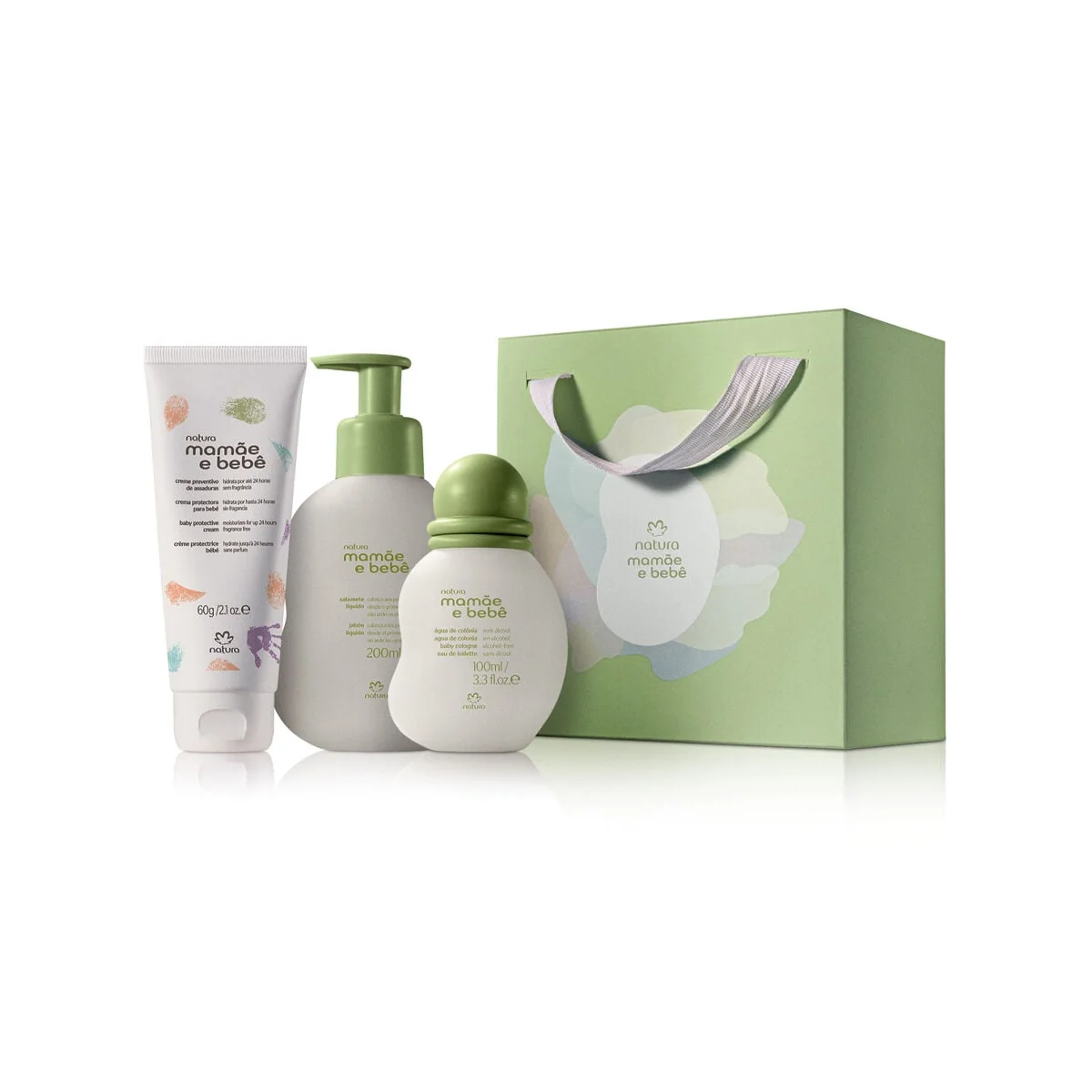 Presente Natura Mamãe e Bebê Momento Chá de Bebê (3 produtos)