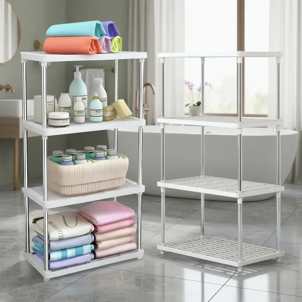 Casa Utilidades Estante Prateleira Multiuso Organizador Modular 4 Andares Branco