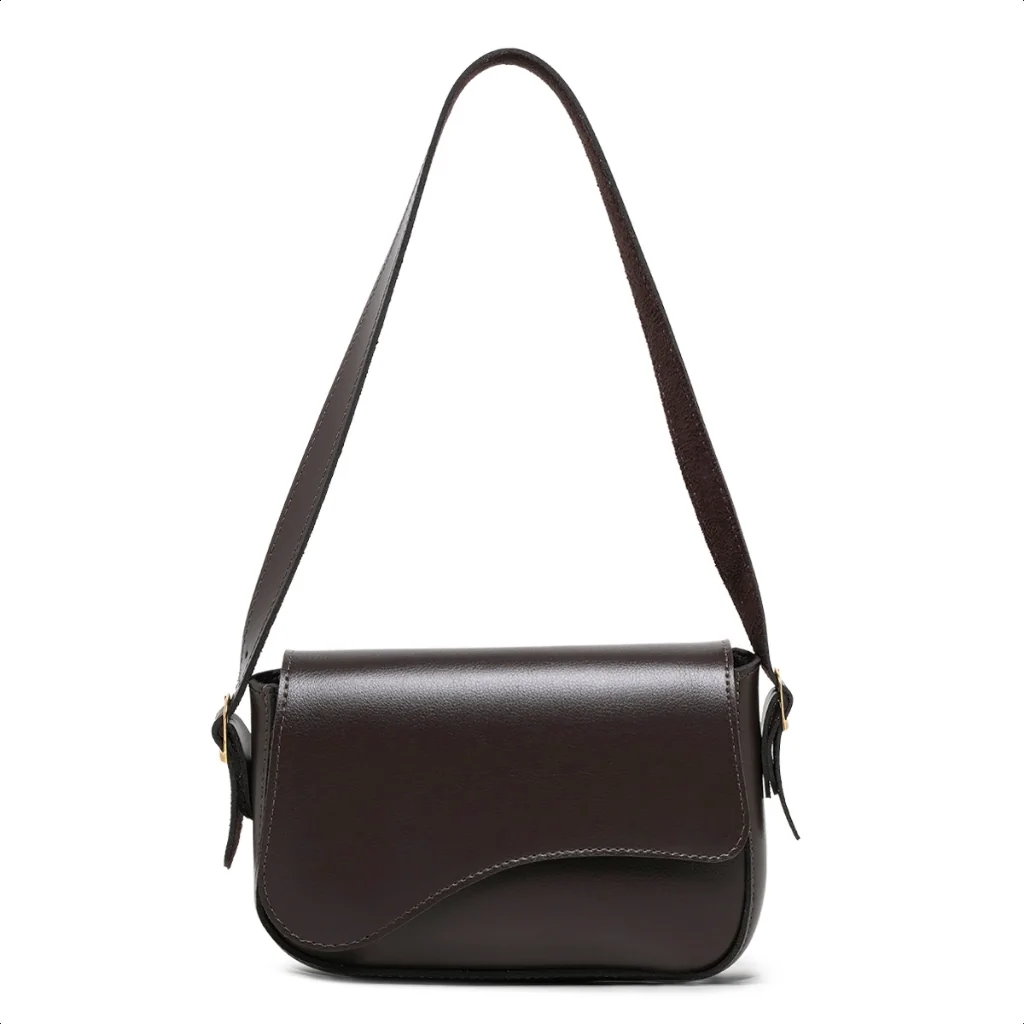 Bolsa de Ombro Feminina Baguete Alça Ajustável Elegante Couro Casual Promoção Envio Imediato