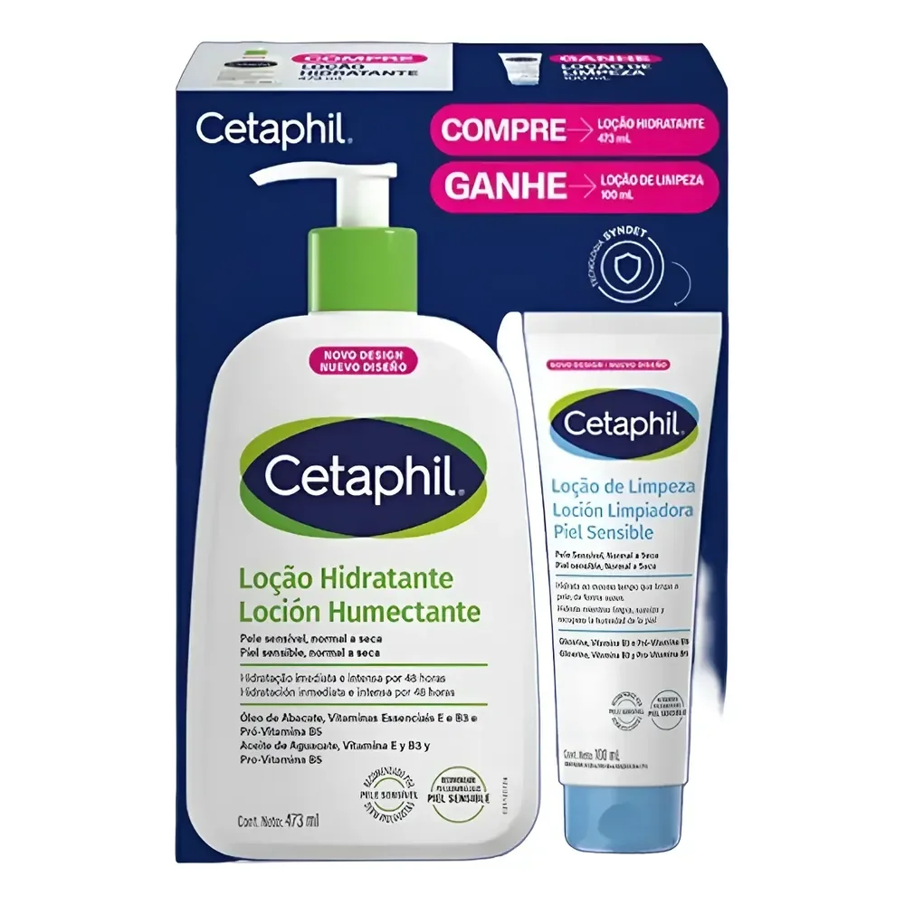 Kit Cetaphil Loção 473ml + Loção de Limpeza 100ml