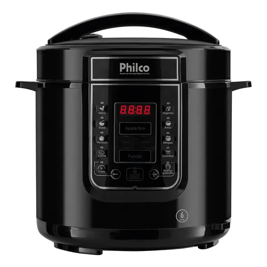 Panela De Pressão Elétrica Philco Ppp01p 6l Preto 127v