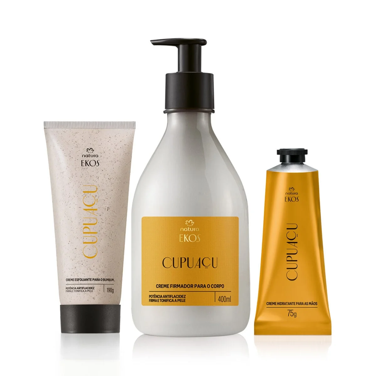 Kit Hidratante, Esfoliante e Creme para as Mãos Ekos Cupuaçu