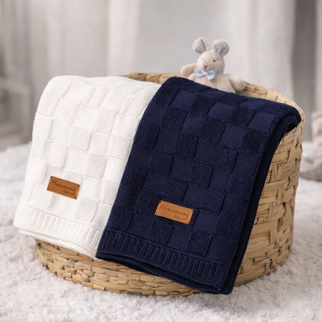 Kit 2 Manta Bebê menina Tricot Maternidade Tricô Luxo Promoção alta qualidade
