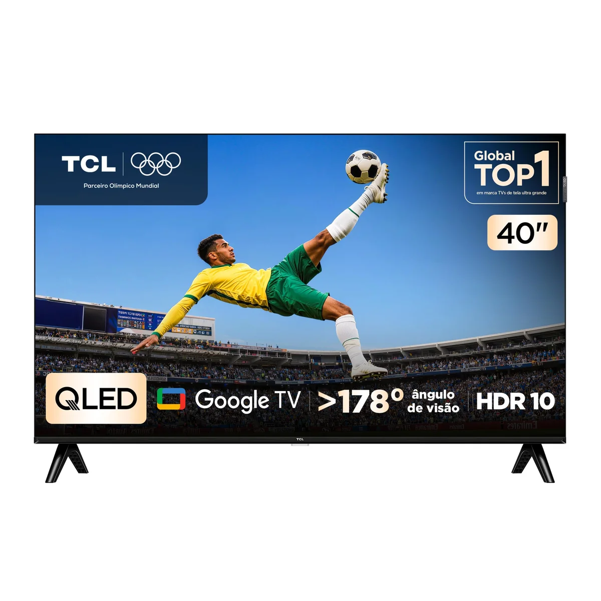 TCL, Smart TV, 40 Polegadas, FHD QLED, WiFi, Bluetooth, Google TV, 2 HDMI, HDR10, Dolby Audio, 40S5K