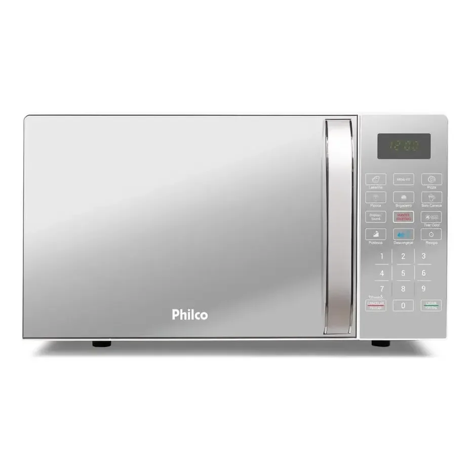 Micro-ondas Philco Pmo123 Capacidade 20 Litros 1100w Branco Espelhado Função Tira Odor 127v