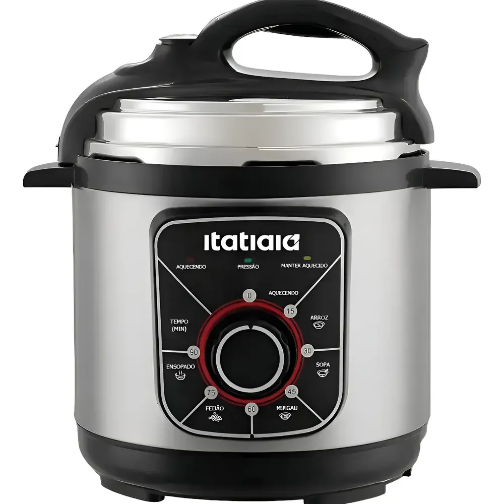 Panela De Pressão Elétrica Essencial Inox Itatiaia 5l 900w Preto 220v