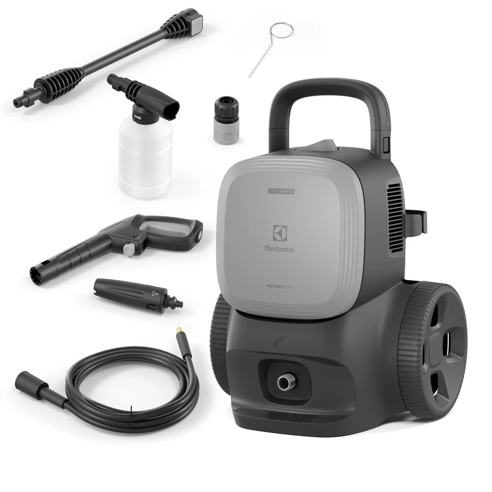 Electrolux Lavadora de Alta Pressão Lava Jato Lava Car 1850PSI de pressão de àgua e Potencia 1500W de motor com Aplicador de Detergente PowerWash EWS1850 220v Cinza