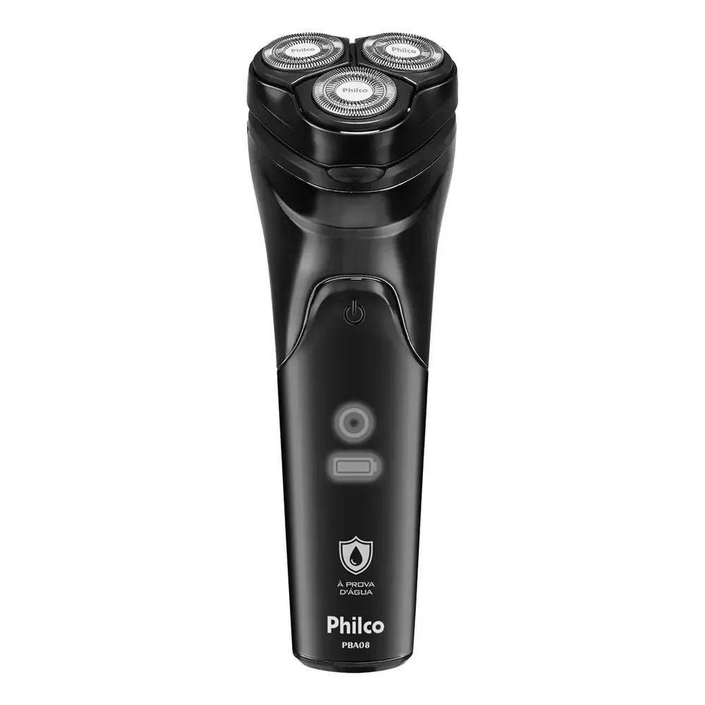 Barbeador Elétrico Pba08 À Prova Dágua Bivolt Philco Preto 127/220v
