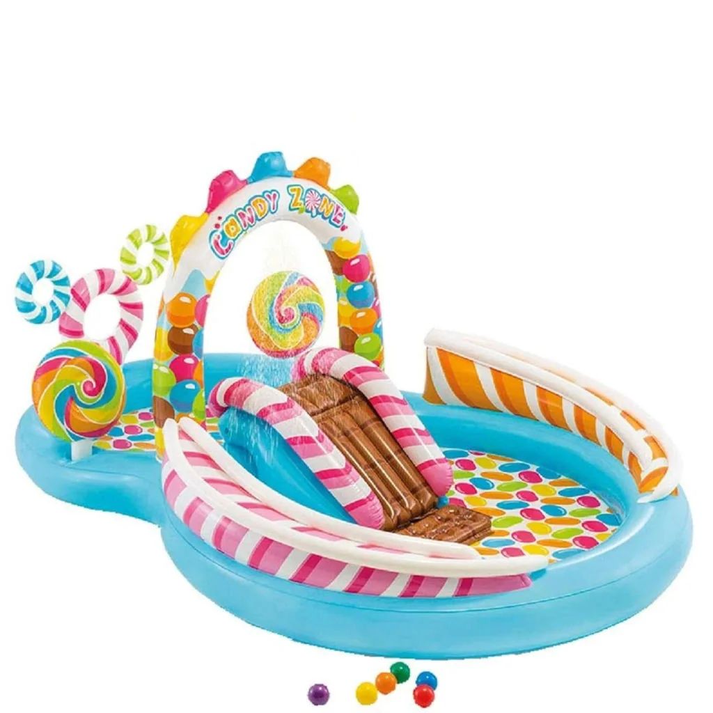PISCINA PLAYGROUND INFLÁVEL INTEX CANDY ZONE INFANTIL VERÃO