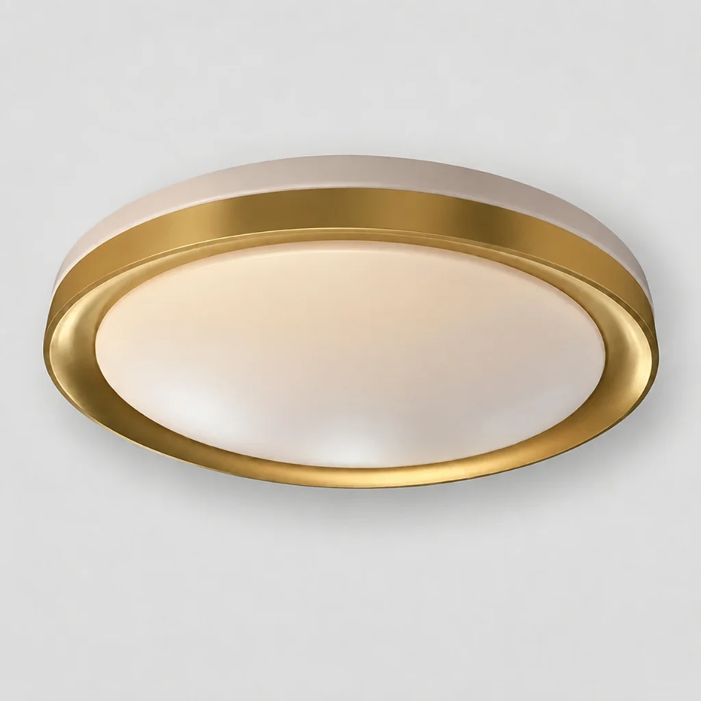 Luminaria de Led Plafon Moderno Redondo Modelo Dourado Acabamento Premium slim 30w Modelo Chass 3 Cores