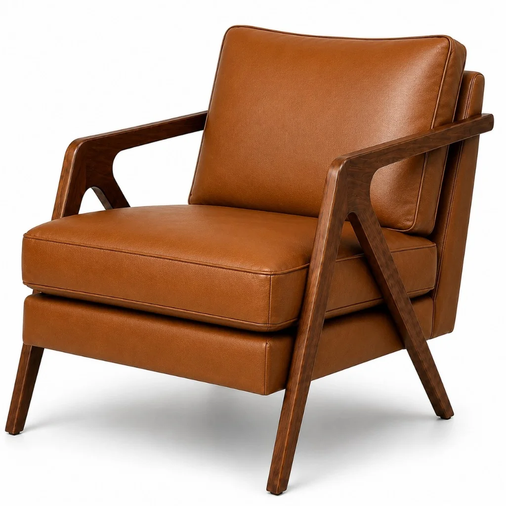 Poltrona Luxo Decorativa Mona Design Moderno Pés Madeira Maciça Recepção Escritório Sala De Estar