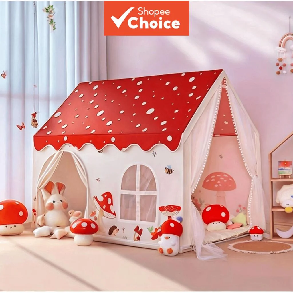 Lavável Estilo Princesa Crianças Brincam Casa Interior Fingir Tenda Decoração Presente Para 0-12 Anos De Idade