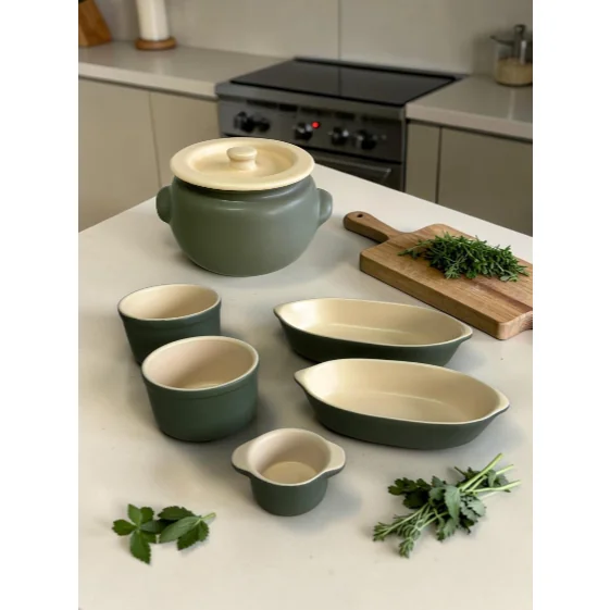Kit Feijoada e Caldo Verde com Marfim Cerâmica Matte 5-6 Peças