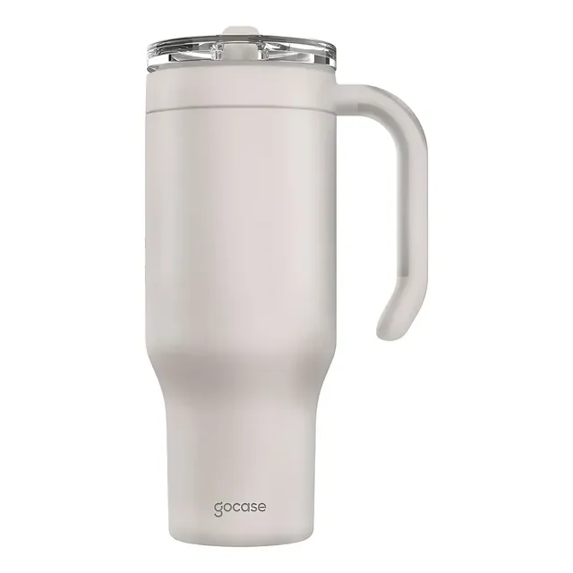 Copo Térmico Gocase 880ml - Aço Inox Com Canudo E Tampa